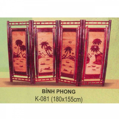 Bình phong tre - Cơ Sở Sản Xuất Xuất Khẩu Đồ Mỹ Nghệ Tre Hun Khói - Nghệ Nhân Nguyễn Kỳ